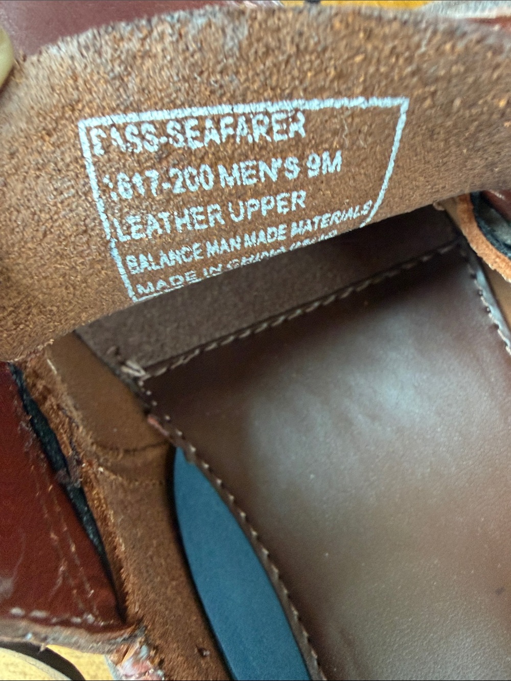 Bass Seafarer Brown Boat Shoe Slip On Sz 9 - Picture 10 of 13